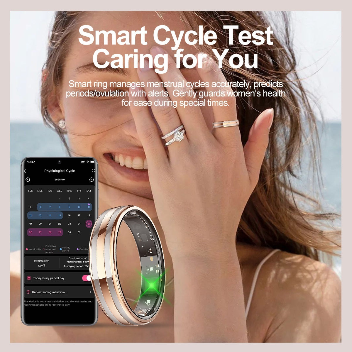 Smart Ring For Heart Rate Blood Oxygen Sleep Tracking Video Swiping And Health MonitoringBluetooth-enabled Smart Ring - COMFUT
